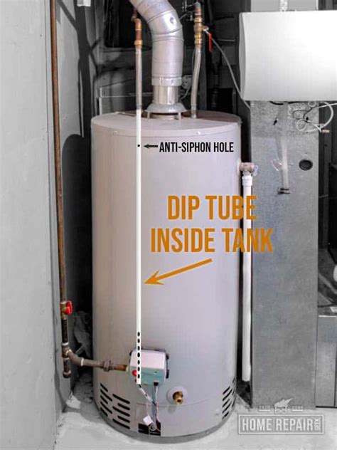 hot water tank dip tube failure